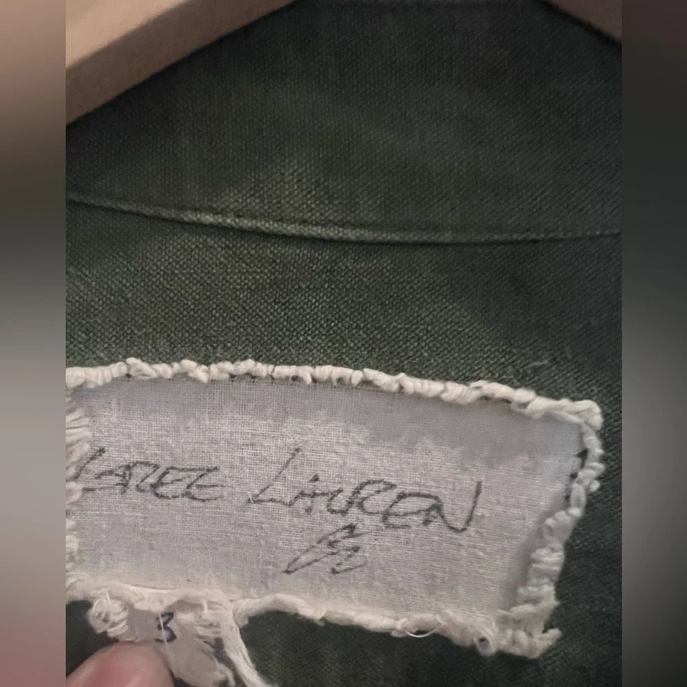 Men's Olive Patchwork Military Jacket